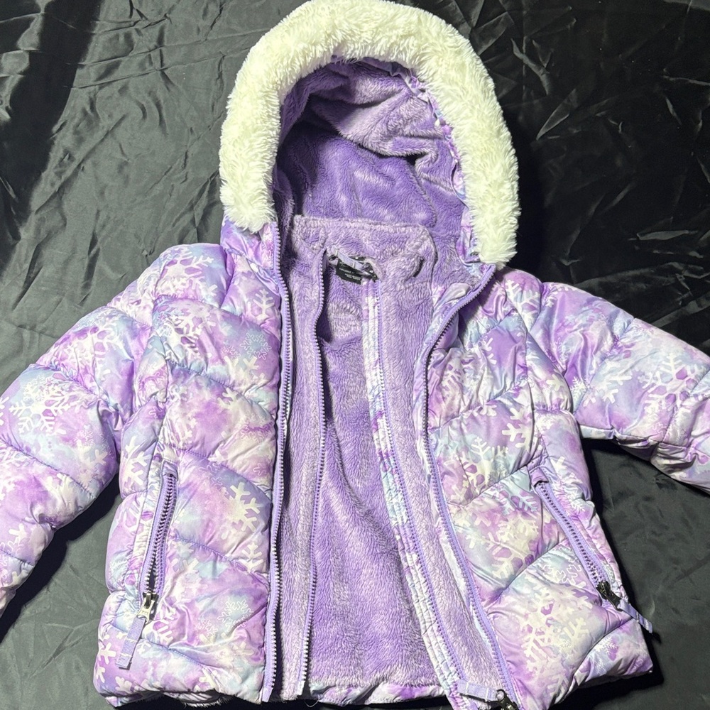 Purple Hooded Puffer Jacket/Winter Coat